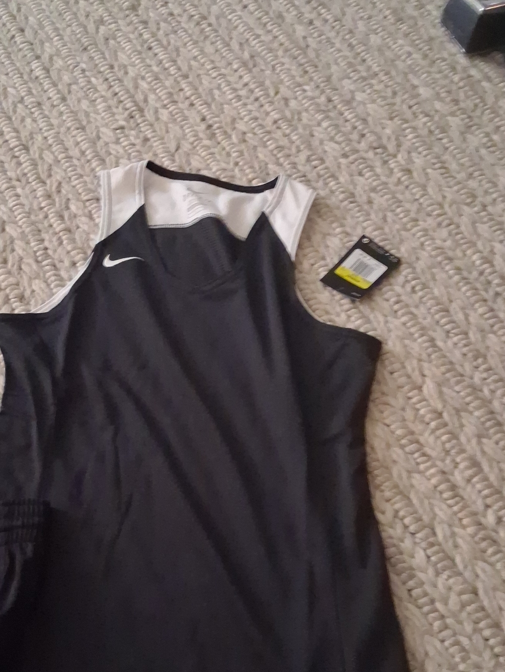 Nike Black and White Women's & Girls  Athletic Tank And Athletic Shorts
